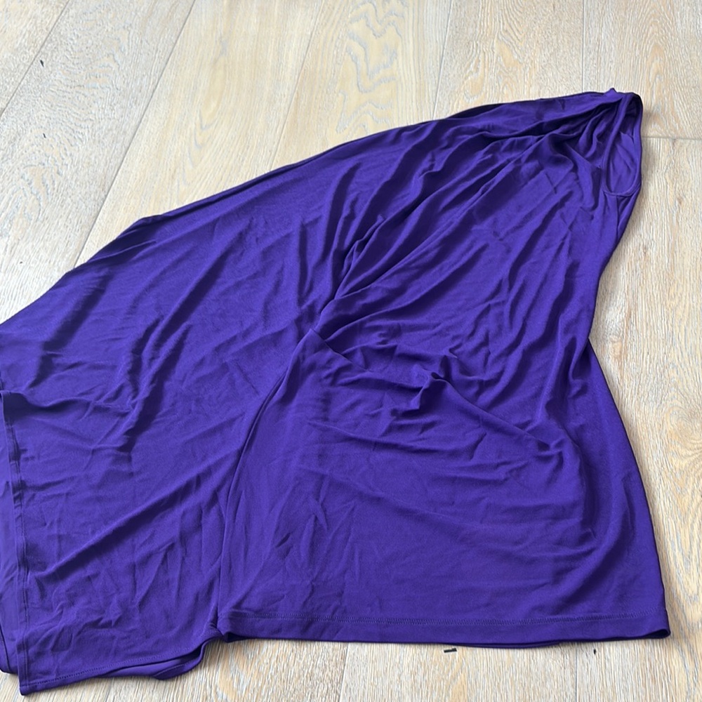 Vibrant Purple One Shoulder Mini Dress